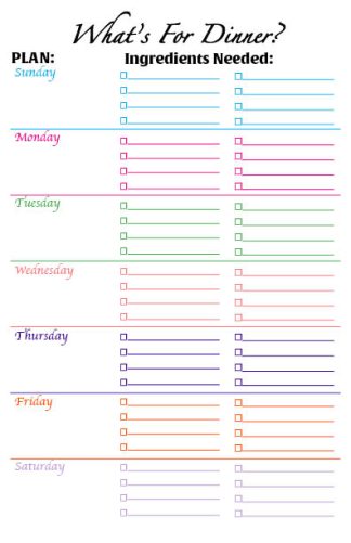 Meal Planning Note Pads